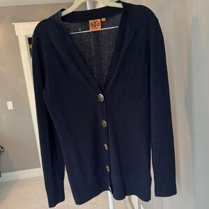 Tory Burch Navy Blue Cardigan